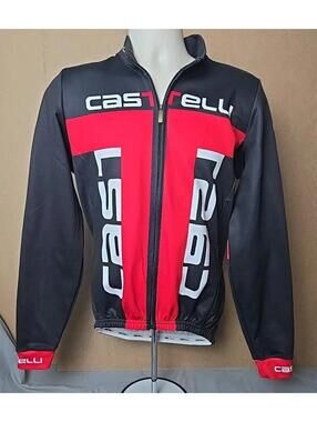 Castelli Racing Cycling Jacket XL Extra Large 120097 Black & Red EUC $300 MSRP